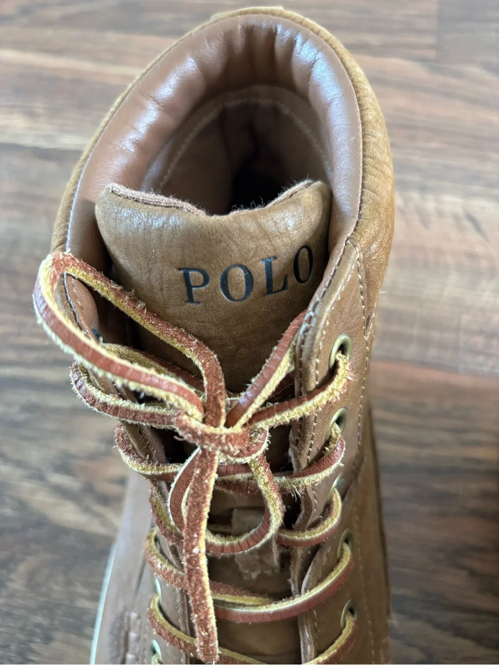 Polo Ralph Lauren Travis/Tedd Chukka Boots Brown Leather High Top Sneaker 11D